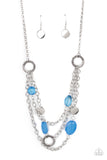 Oceanside Spa - Blue  Necklace – Paparazzi Accessories