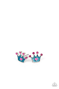 Royal Crown Little Diva Earrings - Paparazzi Accessories