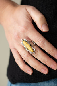 Cottage Craft - Yellow Ring – Paparazzi Accessories
