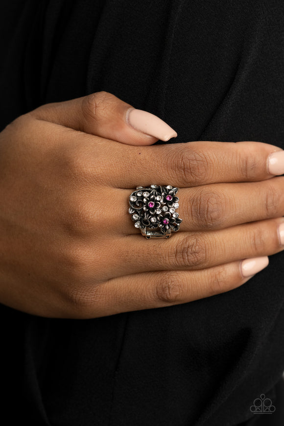 Perfectly Perennial - Pink  Ring – Paparazzi Accessories