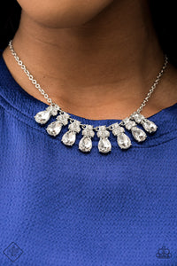 Sparkly Ever After - White Rhinestone Necklace - Paparazzi Accessories