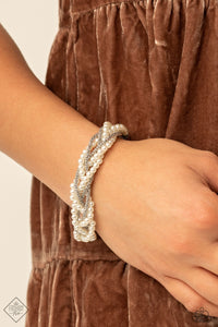 Vintage Variation - White Bracelet - Paparazzi Accessories