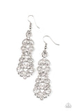 Diva Decorum - White Earrings – Paparazzi Accessories