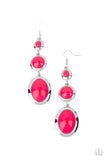 Retro Reality - Pink Earrings – Paparazzi Accessories