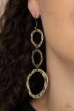 So OVAL It! - Brass Earrings – Paparazzi Accessories