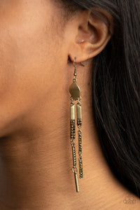 Defined Dazzle - Brass Earrings – Paparazzi Accessories