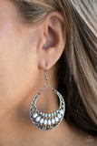 Crescent Couture - White Earrings – Paparazzi Accessories