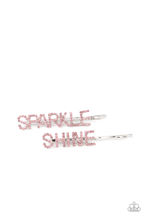 Center of the SPARKLE-verse - Pink Hairclip – Paparazzi Accessories