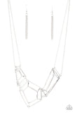 3-D Drama - Silver Necklace – Paparazzi Accessories