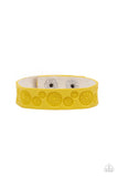 Follow The Wildflowers - Yellow Snap Bracelet - Paparazzi Accessories