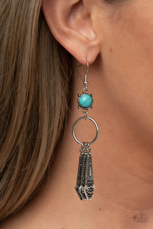 Prana Paradise - Blue Earrings – Paparazzi Accessories