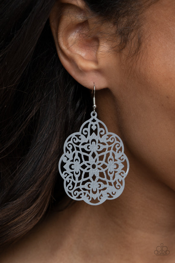 Mediterranean Eden - Silver Earrings – Paparazzi Accessories