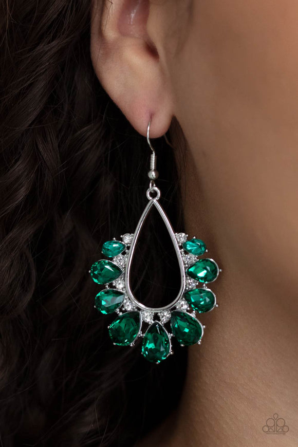 Two Can Play That Game - Green Earrings – Paparazzi Accessories
