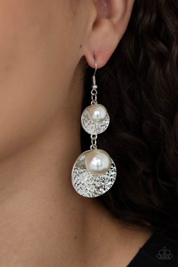 Pearl Dive - White  Earrings – Paparazzi Accessories