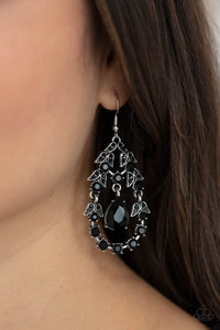 Garden Decorum - Black Earrings – Paparazzi Accessories