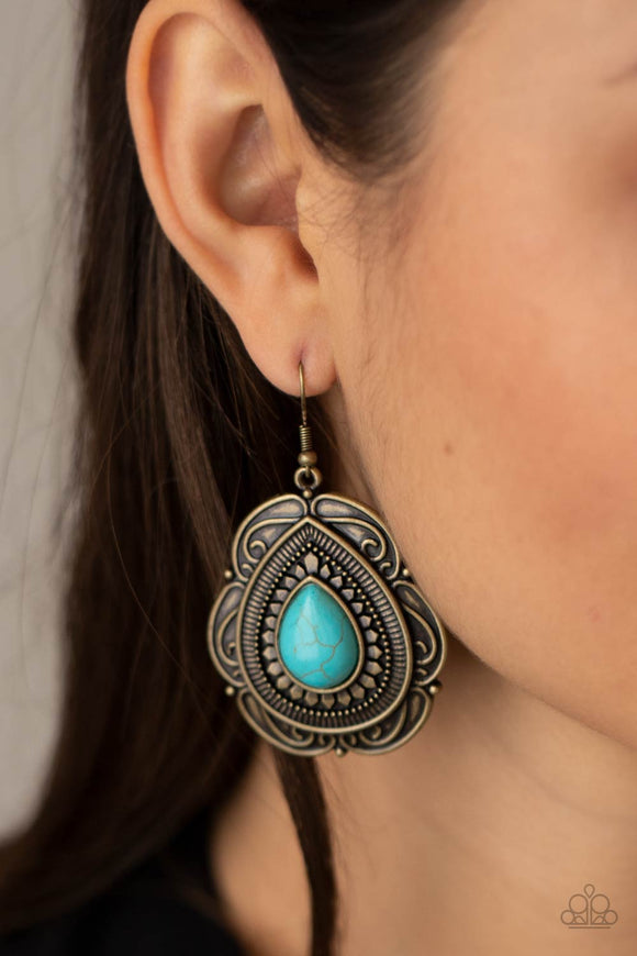 Southwestern Soul - Brass Earrings – Paparazzi Accessories