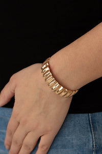 Across The HEIR-Waves - Gold Bracelet - Paparazzi Accessories
