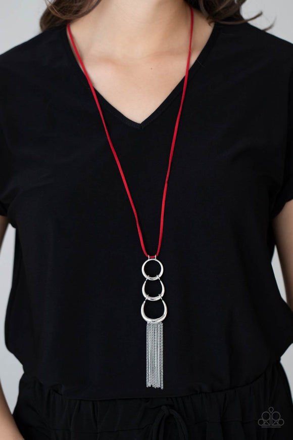 Industrial Conquest - Red  Necklace – Paparazzi Accessories