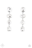 Cosmic Heiress - White Earrings - Paparazzi Accessories