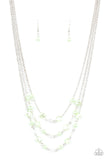 Let The Record GLOW - Green Necklace – Paparazzi Accessories