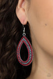 Tear Tracks - Red Earrings – Paparazzi Accessories