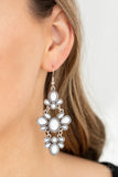 VACAY The Premises - White Earrings – Paparazzi Accessories