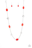 Glossy Glamorous - Red Necklace – Paparazzi Accessories
