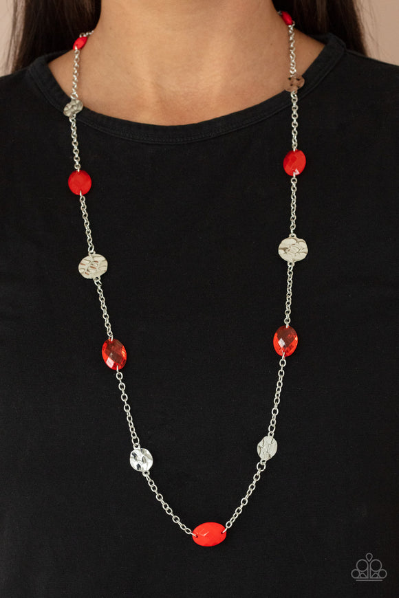 Glossy Glamorous - Red Necklace – Paparazzi Accessories