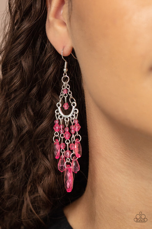 Paid Vacation - Pink Earrings – Paparazzi Accessories