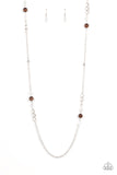 Teasingly Trendy - Brown Necklace – Paparazzi Accessories