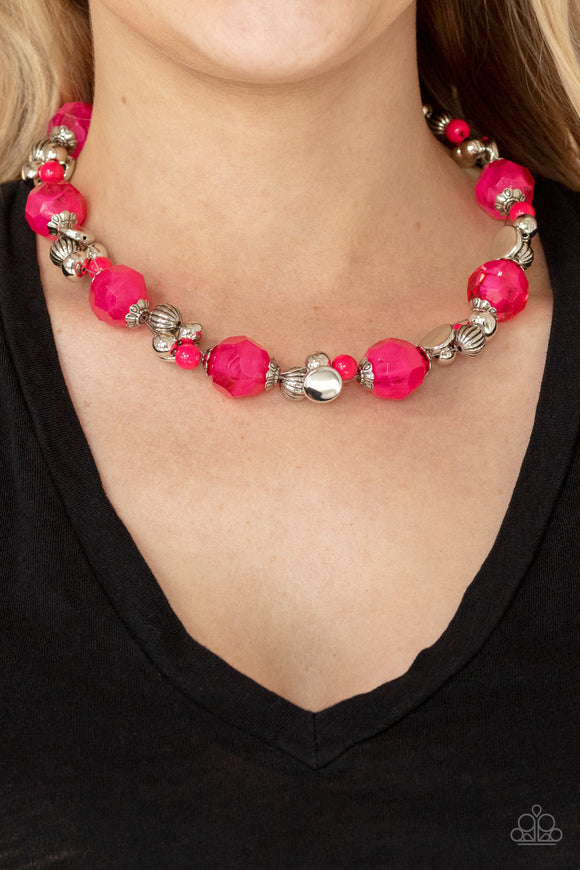 Vidi Vici VACATION - Pink  Necklace – Paparazzi Accessories