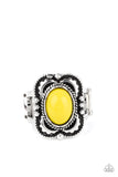 Vivaciously Vibrant - Yellow Ring – Paparazzi Accessories