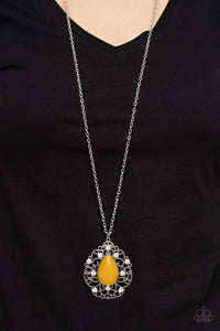 Bewitched Beam - Yellow Necklace - Paparazzi Accessories