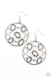 Watch OVAL Me - Silver Earrings – Paparazzi Accessories