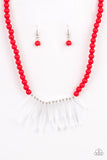 Icy Intimidation - Red Necklace – Paparazzi Accessories