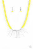 Icy Intimidation - Yellow Necklace – Paparazzi Accessories