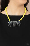 Icy Intimidation - Yellow Necklace – Paparazzi Accessories