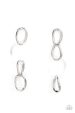 Talk In Circles - White Earrings – Paparazzi Accessories
