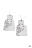 Tagging Along - Silver Earrings – Paparazzi Accessories