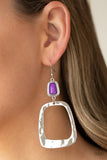 Material Girl Mod - Purple Earrings – Paparazzi Accessories