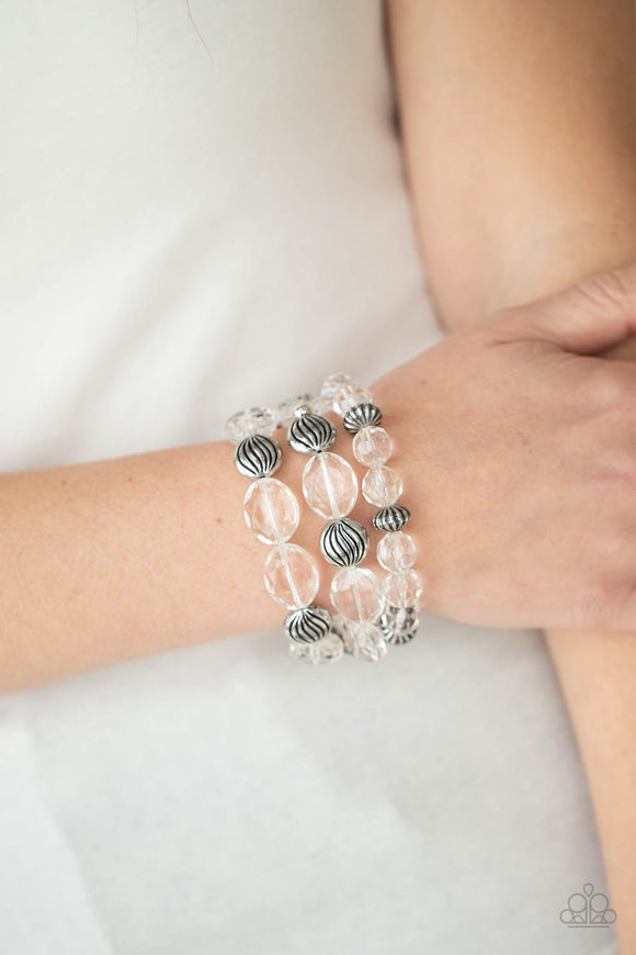 Crystal Charisma - White Bracelet – Paparazzi Accessories