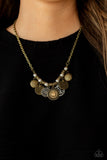 To Coin A Phrase - Brass Necklace – Paparazzi Accessories