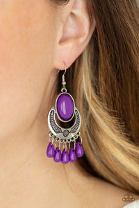 Prairie Flirt - Purple Earrings – Paparazzi Accessories