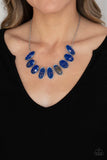 Elliptical Episode - Blue Necklace – Paparazzi Accessories