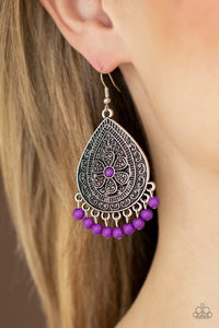 Blossoming Teardrops - Purple Earrings – Paparazzi Accessories