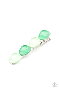 Bubbly Reflections - Green Hairclip – Paparazzi Accessories