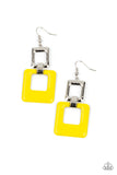 Twice As Nice - Yellow  Earrings – Paparazzi Accessories