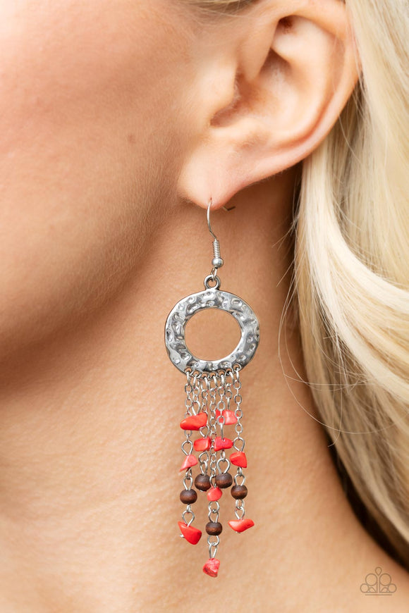 Primal Prestige - Red Earrings – Paparazzi Accessories