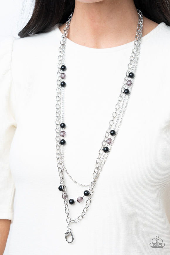 GLEAM Work - Black Necklace – Paparazzi Accessories