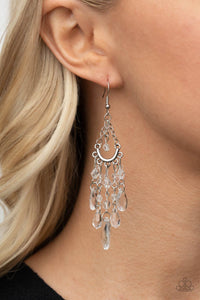 Paid Vacation - White Crystal Earrings – Paparazzi Accessories